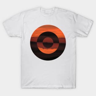Abstract Circle Red Landscape T-Shirt